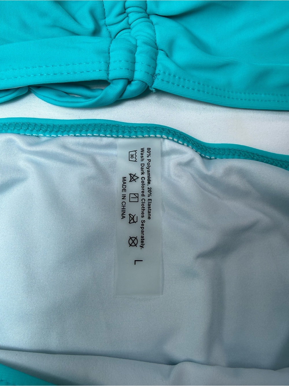 Turquoise Ruched Bikini Set - Women - Picture 4 of 7